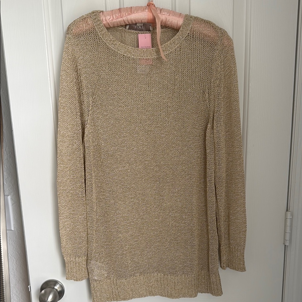 Loft Women's Gold Sweater NWT